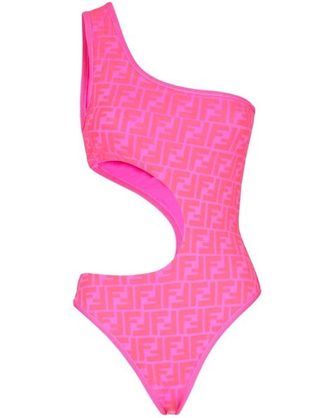 fendi bikini pink|fendi high waisted swimsuit.